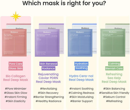BIODANCE Bio-Collagen Real Deep Face Mask 4 Pcs