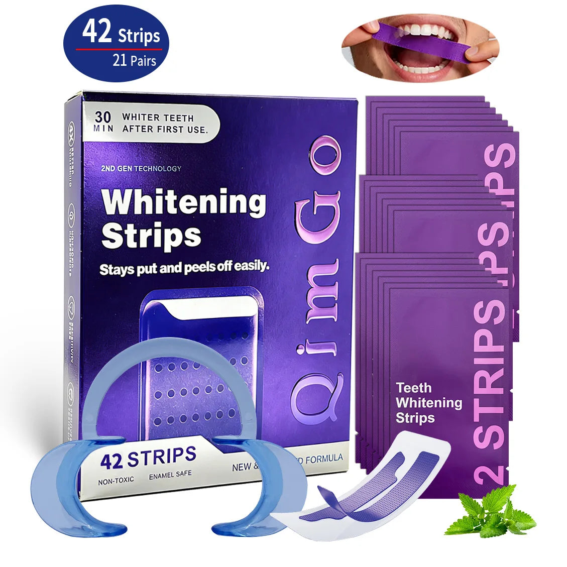 DRDENT Teeth Whitening Strips – 42 Strips (21 Day Treatment)