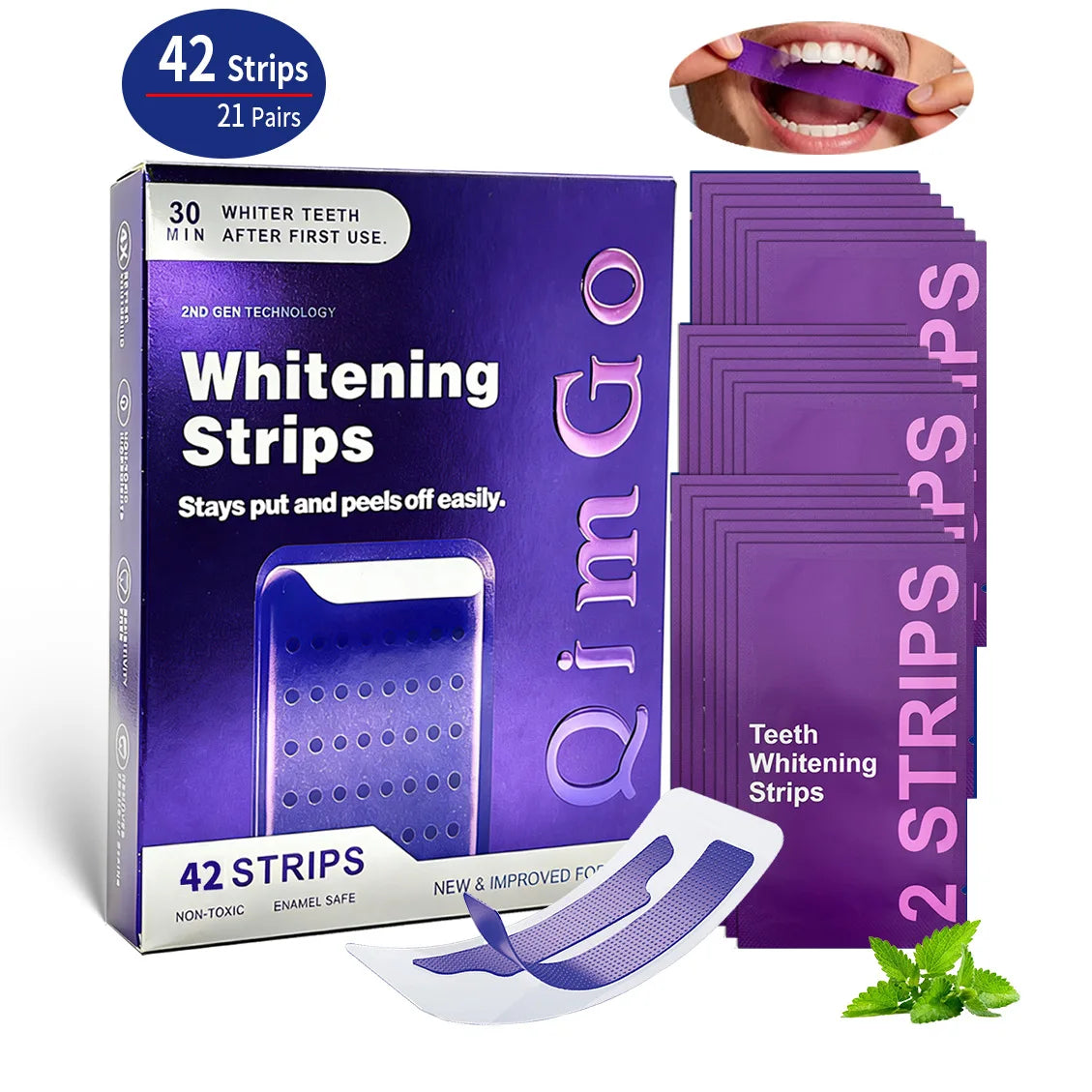DRDENT Teeth Whitening Strips – 42 Strips (21 Day Treatment)